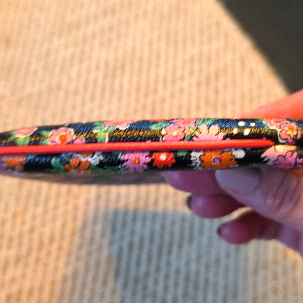 Coach‎ Floral Wristlet - Black Mulri Color - Picture 7 of 12